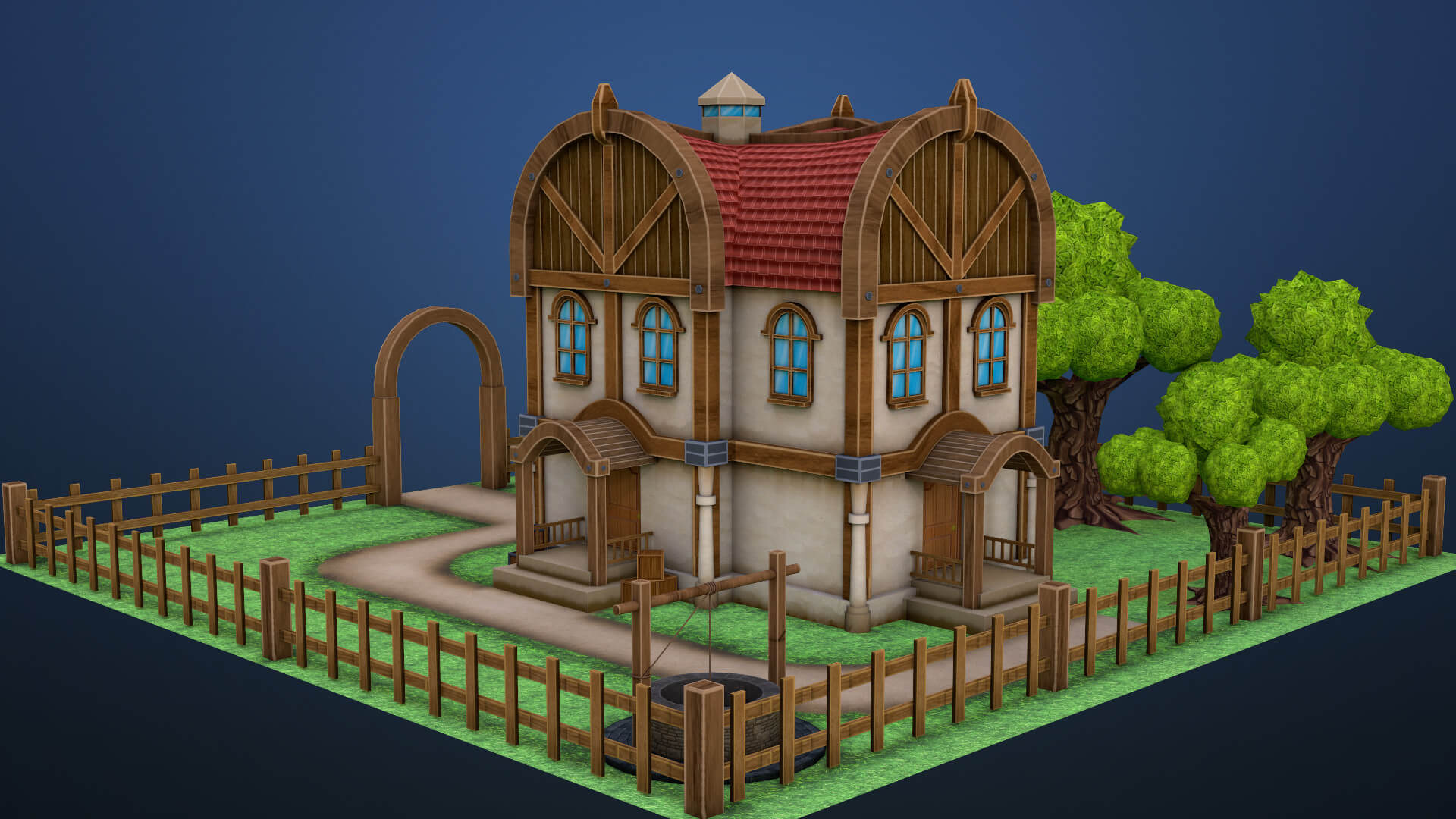 Low Poly Game House